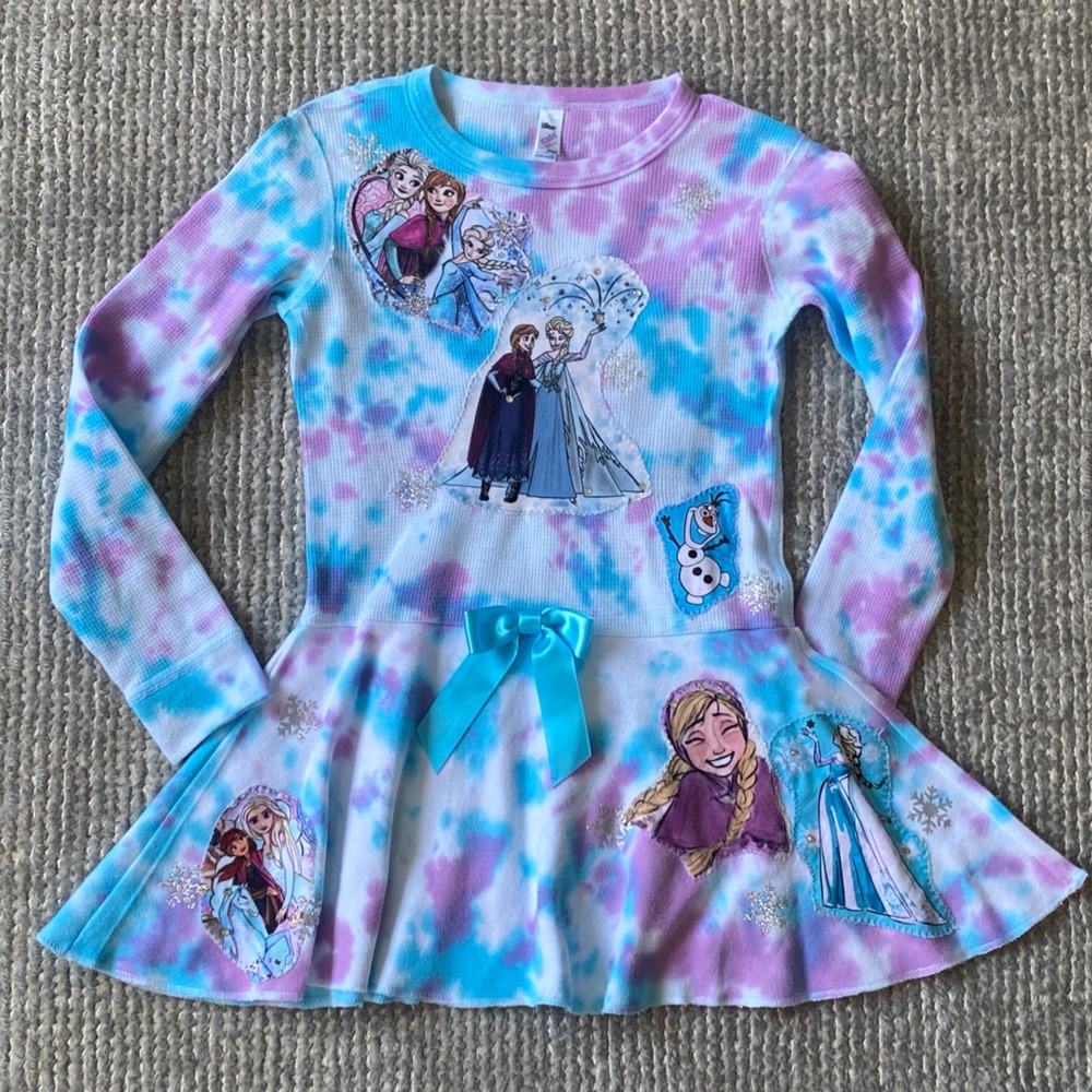 TEE-HEE *RARE* DIsney Frozen Tie Dye Dress - Size 4